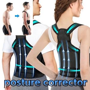 GYMPRO  Adjustable Posture Corrector Shoulder Lumbar Brace Support Brace Posture Corrector Back Orthopedic Straps for Men and Women Fully Adjustable Spinal Brace Comfortable Effective Upper Back Brace