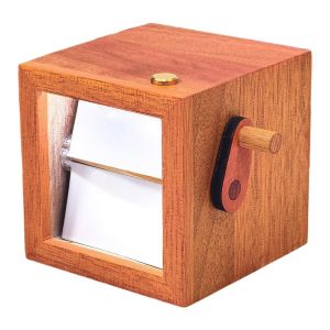 【FREEHOUSEMALL】 Creative Decorative Square Wooden Rotating Hand-Cranked Photography For Displaying Favorite Photos Selling