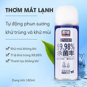 Bình Xịt Khử Mùi Diệt Khuẩn JUNCHANG 180ml - Xịt Thơm Phòng Ô Tô Toilet | Phun Sương Tự Động