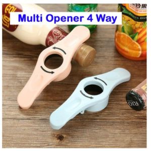 Multi Opener 4 Way Portable Bottle Can Openers Bottle Opener Jar Grip Pembuka Tutup Serbaguna