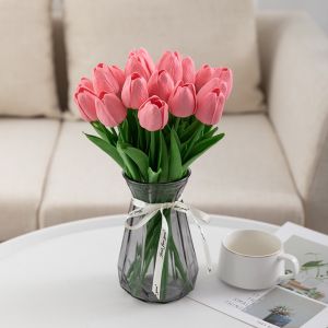 5PCS Wholesale Artificial Tulips Flowers Fake Flower for Wedding Decoration Home Room Garden Decor