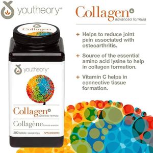 YOUTHEORY COLLAGEN PLUS BIOTIN 6000MG 390 TABLETS Youtheory