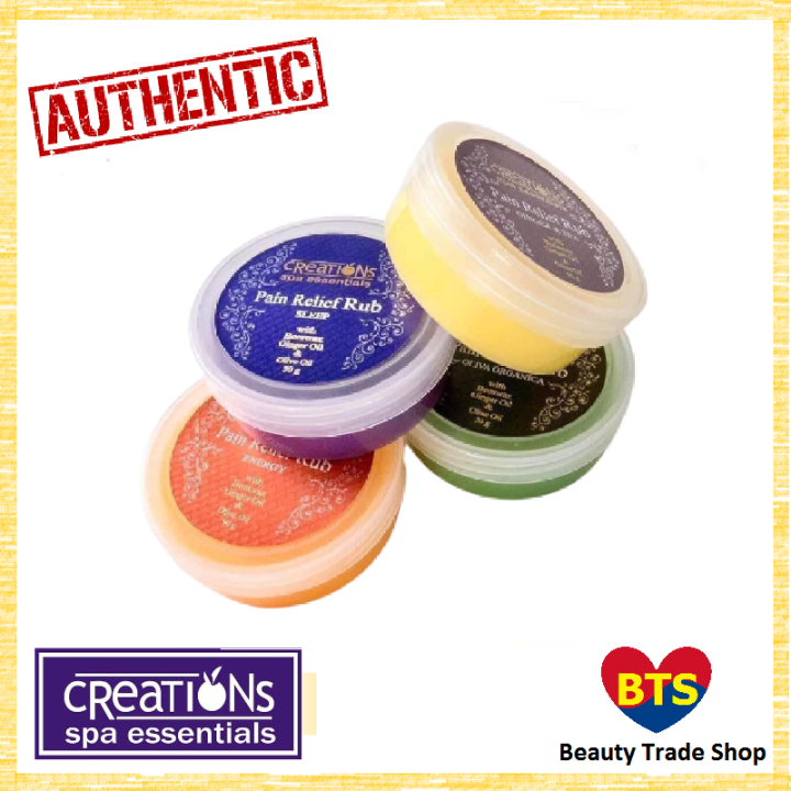AUTHENTIC Creations Spa Essentials Pain Relief Rub (50g) Carnation