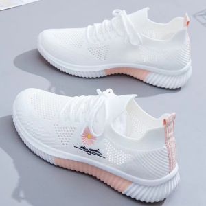 New Summer Daisy White Shoes Casual Versatile Korean Style Breathable Thin Soft Sole Sneakers