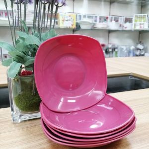 6 PCS PLASTIC REUSABLE SAUCER PLATE/ PARTY SAUCER / MINI PLATE / PLATITO