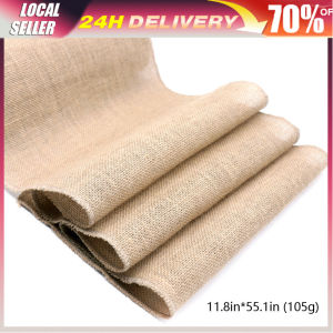 30CM*140-300CM Wedding jute fabric Crafts tablecloth jute ribbon Cloth DIY Table Runner hessian burlap Kain Christmas Home Decor 麻布