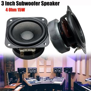 XIAHU 4 Ohm 15W. Loa siêu trầm 2 inch 3 inch Mũ lồi Loa trầm vuông Loa từ tính kép Loa kệ sách tự làm