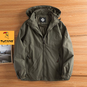 Tucano เสื้อกันลมกลางแจ้งสำหรับผู้ชาย เสื้อกันลมลำลองสำหรับผู้ชายพร้อมฮูด