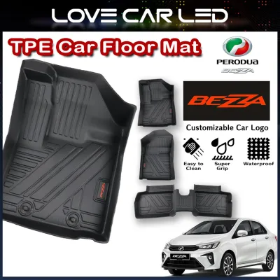 TPE Floor Mat 100% Fit Carpet Alza Veloz Myvi Bezza Iriz Saga vvt blm flx fl Vios Persona X50 X70 S70 Jaecoo J7 DMAX