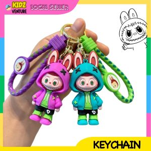 1PC Keychain Labubu Storage Toy Fashion Cartoon Trendy Schoolbag Pendant Doll 卡通拉布布钥匙扣可爱包包挂件 rantai kunci