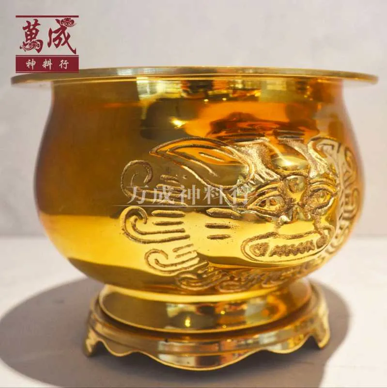 铜香炉/100%纯铜香炉/狮头香炉/6寸/7寸防氧化/佛具/万成神料行| Lazada