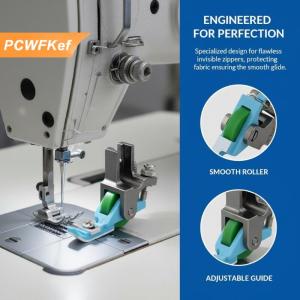 【PCWFKef】 Con lăn phong cách có thể điều chỉnh vô hình Dây Kéo Chân ép cho máy may nhà may mặc dây kéo cài đặt