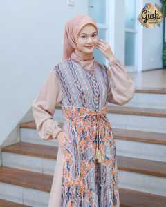 DRESS ZALIKHA BY GIOK BAHAN GABRIEL PRINTING GAMIS PREMIUM BUSUI MURAH CANTIK NYAMAN MODIS