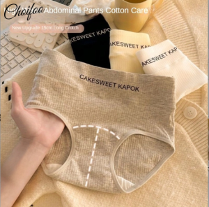 ChoiFoo กางเกงผู้หญิงขากางเกงในกลางเอวกางเกงผ้าฝ้ายนุ่มชุดชั้นในพิมพ์ลายดูสปอร์ตกางเกงในแบบสะดวกสบายและระบายอากาศกางเกงในต้านเชื้อแบคทีเรียเรียบง่ายชุดชั้นในผ้าฝ้ายแบบสปอร์ต