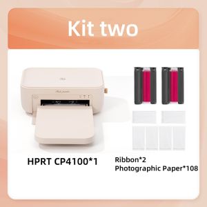 HPRT CP4100 Photo Printers Household Small Color Photo Printer Portable Mini Photo Printer 300DPI Support Bluetooth Wifi TFCPlaystore