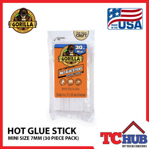 Gorilla Hot Glue Sticks - Impact Tough/Incredibly Durable/45 Sec Working Time/Weather Resistant/All Temperature/Versatile/Craft & DIY Mini Size (30 Count)