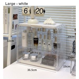 Acrylic Box Stackable Transparent Makeup Cosmetic Organizer Desk Organizers Bag Holder Perfume Collection Storage Box
