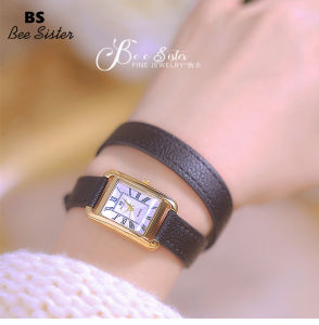 Đồng Hồ Nữ Thời Trang BS Bee Sister Hàng Mới Về Trực Tiếp Tại Xưởng Đồng Hồ Quartz Dây Da Hình Vuông Vòng Đeo Tay Không Thấm Nước Thường Ngày Đôi Thanh Lịch Vòng Da Bò Đồng Hồ Đeo Tay 1766 Cho Nữ