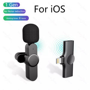 GOOJODOQ ไมโครโฟนลาวาเลียร์ไร้สายแบบพกพา2 Gen ลดเสียงรบกวนไมค์ขนาดเล็กสำหรับ iPhone Android Phone ถ่ายทอดสด