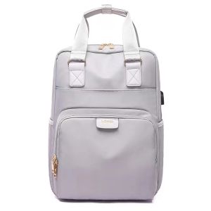 MINGKE Laptop Bag 13 14 15.6 inch Backpack Schoolbag for Women Big Size USB Water Resistant Shockproof Fashion