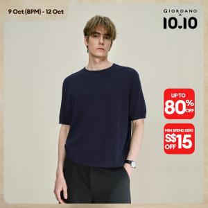 Giordano Men Men Pure Cotton Knitwear Free Shipping 18056805