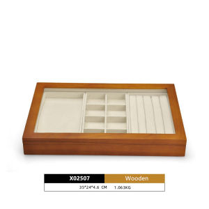 Oirlv Wooden Jewelry Rings Earrings Bracelet Watch Necklace Storage Box Organizers Case Women Dustproof Jewelry Packing Box X025