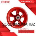 VELG GEROBAK ALPHA PVC + LAHER NILON VELEG SAJA SPARE PART DORONG SUKU CADANG SORONG DENGAN BEARING PLASTIK. 