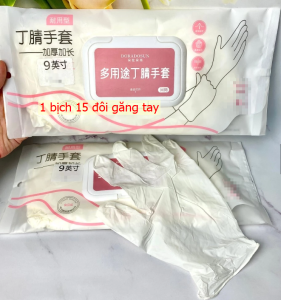 Găng Tay  Dùng 1 Lần 60cm - Siêu Dai Chống Tuột Đa Năng Rửa Chén Bát Giặt Đồ Dọn Dẹp Nhà Cửa