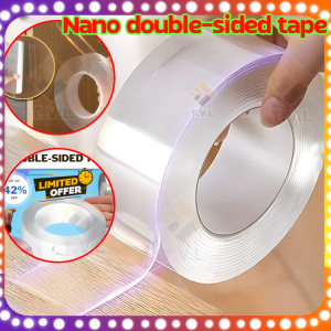 1/3/5M Nano Tape Double-Sided Multifunction Strongly Sticky Adhesive Traceless Strips Reusable Clear Heavy Duty