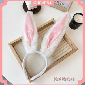 GUCHEN4🎀 Nữ Cô Gái Dễ Thương Lolita Cosplay Headband Fluffy Sang Trọng Ngọt Ngào Dài Thỏ Bunny Tai Bandana Tóc Hoop Phim Hoạt Hình Phim Hoạt Hình Headpiece