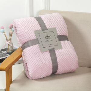 Thickened Solid Color Pineapple Blanket Coral Nap Blanket For Adult Makapal Air Conditioning Blanket Thickened Blanket Comforter Cover