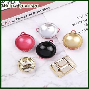 Eelux 3pcs Miniature Doll House Dinner tấm Mini Pan Dollhouse món ăn Bộ đồ ăn