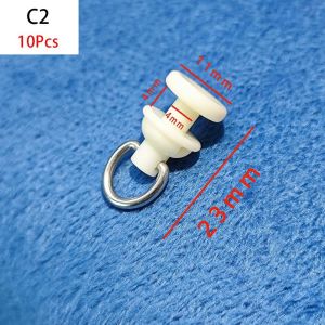 MARBLEX 10Pcs Curtains Hook Ring Slider Curtain Wheels Rail Straight Curved Track Rollers Furniture Hardware Curtain Track Accessories Durable Decorative Curtain Rod Pulley
