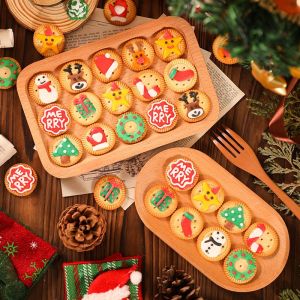 圣诞节糖霜裱花饼干 卡通麋鹿圣诞树独立包装 圣诞礼物零食Christmas Cookies in 25 Packs