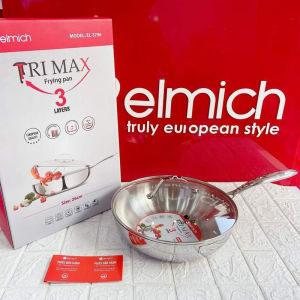 Chảo inox 304 đúc liền nguyên khối Elmich Trimax size 26cm - Dùng Bếp Từ Chính Hãng Bảo Hành 36 Tháng