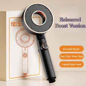 Home Handheld Pressurized Showerhead Circular Hollow Bidet Sprays Nozzle Doughnut Shower Heads Thermostatic Showerhead Set