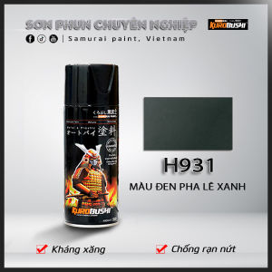 Sơn xịt Samurai Chính Hãng màu Đen Pha Lê Xanh - H931*. (400ml)