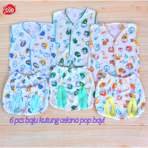 3pcs Setelan Baju Bayi Kutung Ridges - Baju Kaos Singlet Anak bayi harian Laki dan Perempuan