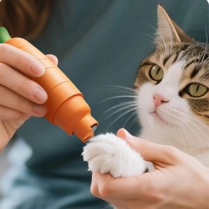 OUTOPEN Two Speed Settings Pet Nail File Quiet Operation Carrot Shape Dog Paw Trimmer Professional Electric Pet Nail Repairer Small Animals