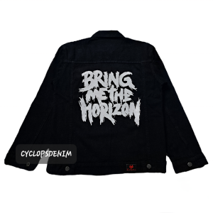 Jaket Jeans Printing Sablon Pria - BLACK BRING ME THE HORIZON