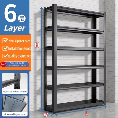 3-6 Tier Heavy Duty Boltless Rak Storage | Metal storage rack Adjustable Rak Dapur & Kitchen | Metal Warehouse Rack Besi Serbaguna Bertingkat
