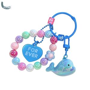 YUYIN4 Cá Heo Đại Dương Keychain Mặt Dây Chuyền Màu Sắc Tươi Đính Cườm Vài Túi Mặt Dây Chuyền Điện Thoại Di Động Chuỗi