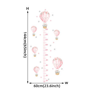 Sleeping Bunny Moon ความสูงวัดสติ๊กเกอร์ติดผนัง Growth Chart Ruller Wall Decals สำหรับห้องเด็ก DIY เด็กตกแต่งบ้าน