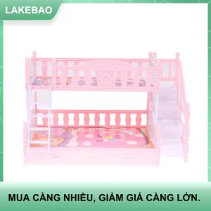 【LAKEBAO】 Nhà búp bê mô phỏng thu nhỏ giường đôi công chúa châu âu Đồ chơi nội thất