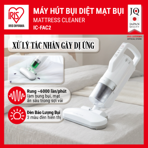 Máy hút bụi diệt mạt IRIS OHYAMA IC‑FAC2 – Đầu hút lớn rung mạnh công suất 400W chuyên nệm & sofa