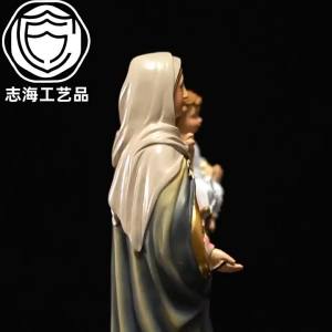 Classical Resin Mother Holding Child Figurine 21.7cm Home Decor Christmas Mothers Day Gift Souvenir