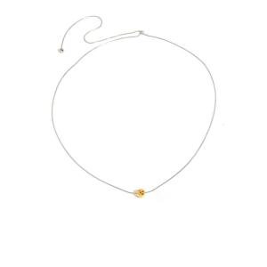 Fashionable Stainless Steel Necklace and Bracelet Set with Gold and Silver Round Sphere Pendant for Everyday Style