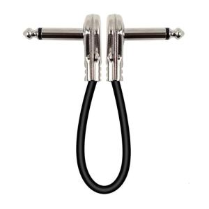 Set of 2pcs 11.8inch Long Guitar Patched Cable Instrument Bass Guitar Pedal Extension Wire Right Angle Connection Cable