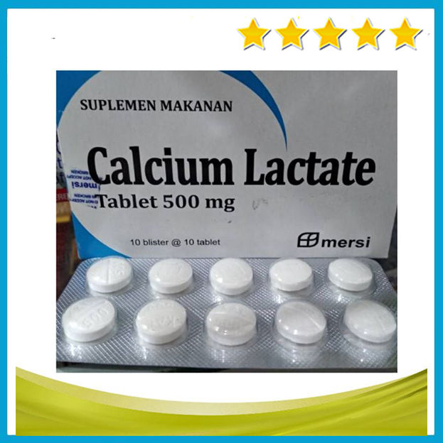 Kalsium Laktat | Calcium Lactate 500mg blister 10's tablet