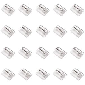 20Pcs White Plastic Curtain Hooks for Net Curtains Easy To Use Adhesive Hooks For Curtains In Living Room Or Bedroom